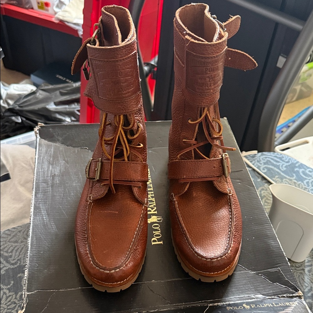 Polo by Ralph Lauren Men's Tan Leather Boots